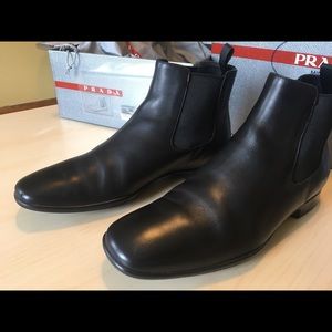 Prada Soft Calf Leather Chelsea Boots w/ Box & DB